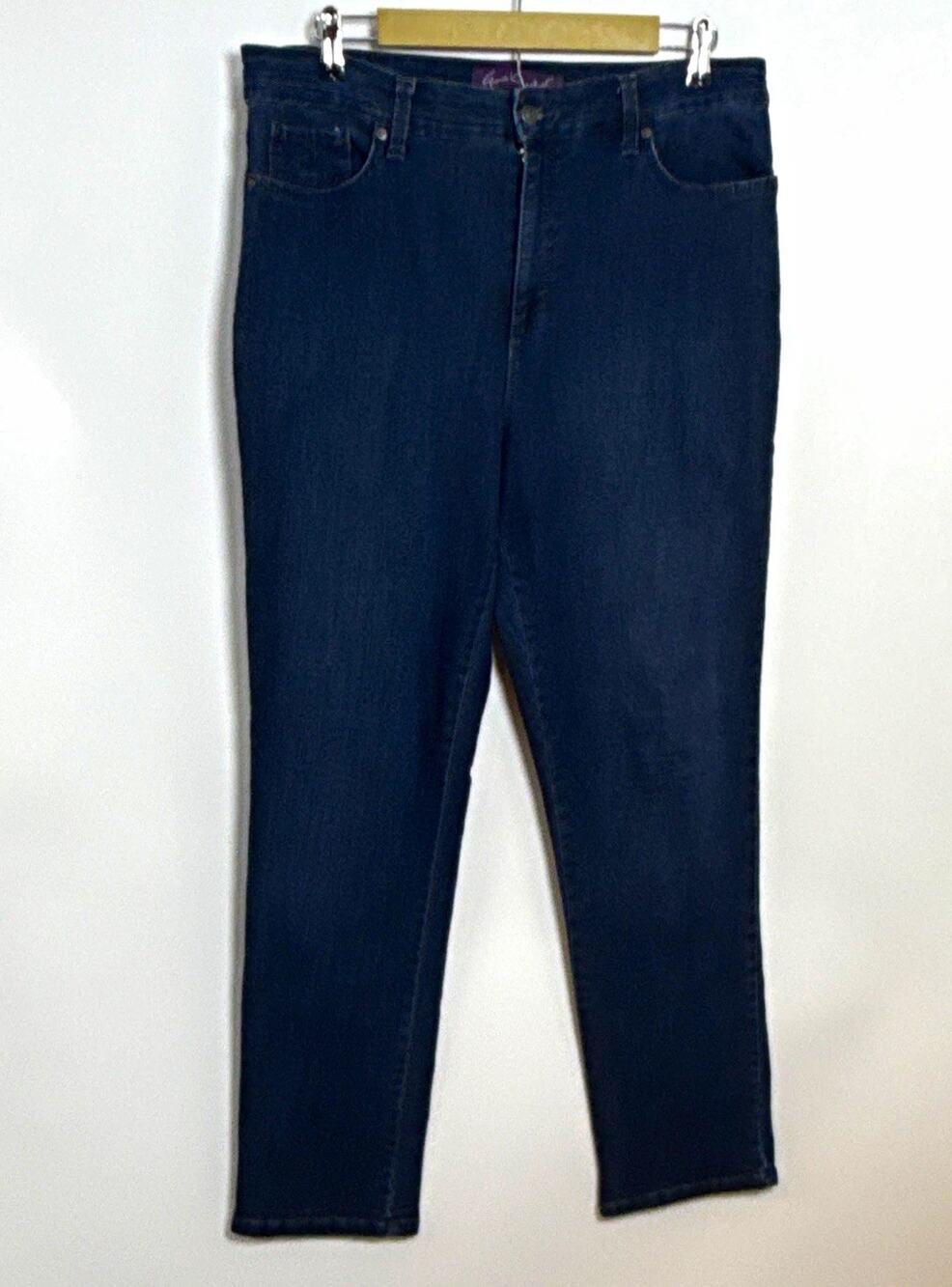 Gloria Vanderbilt Women’s High Rise Slim Straight Blue Denim Jeans Stretch 14